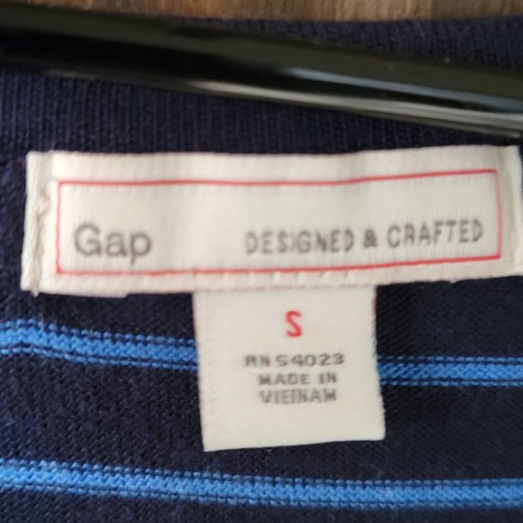 Gap Black and Blue Striped Maxi Dress Size Small - Picture 4 of 9